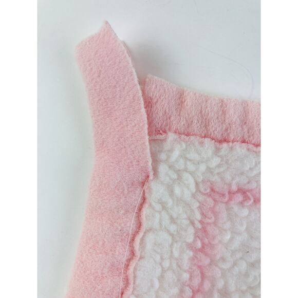 Vintage Dolan Reygers Acrylic Plush Baby Blanket Sheep Pink W. Germany Lovey - Picture 9 of 12